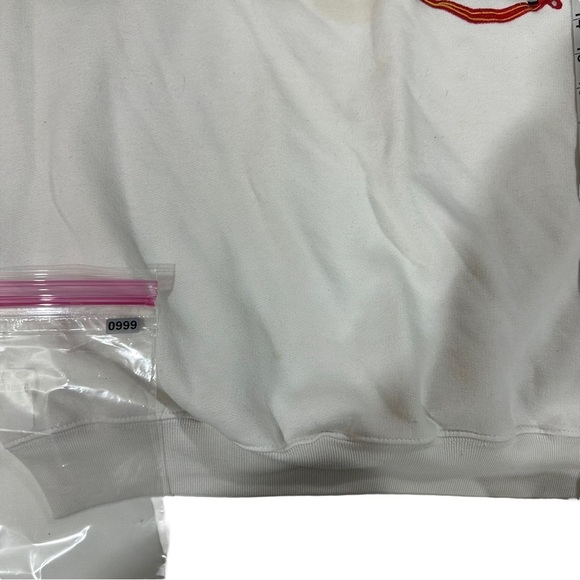 Vintage 80s Hallmark Ornaments Club Women White Ugly Christmas Sweatshirt Sz XL - Picture 10 of 11